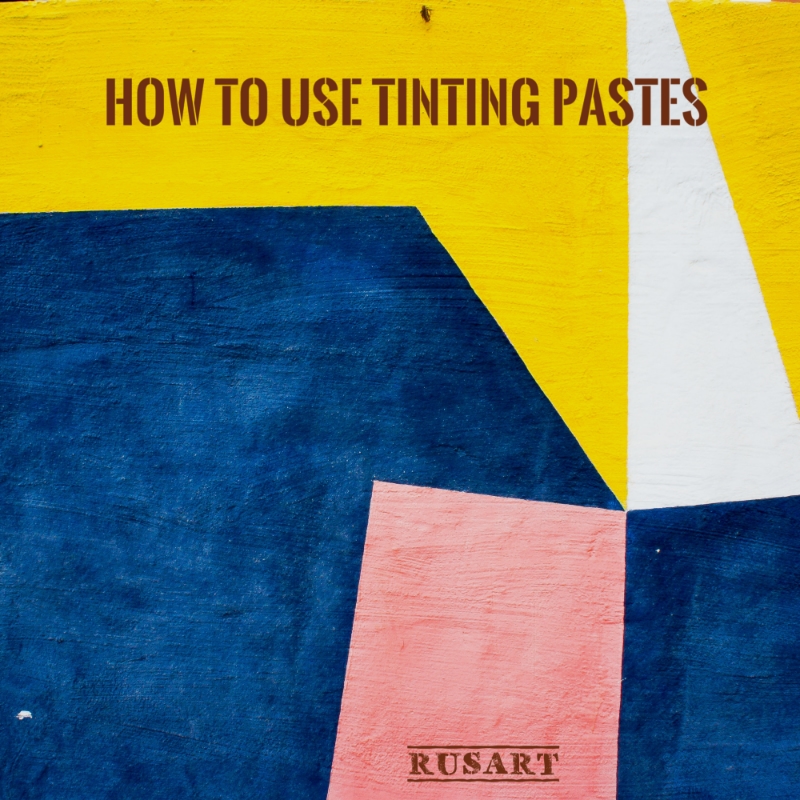How to use tinting pastes
