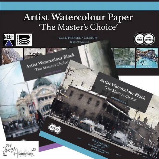 Baohong Masters' Choice Half Sheet Artists' Watercolor Paper, 10 sheets